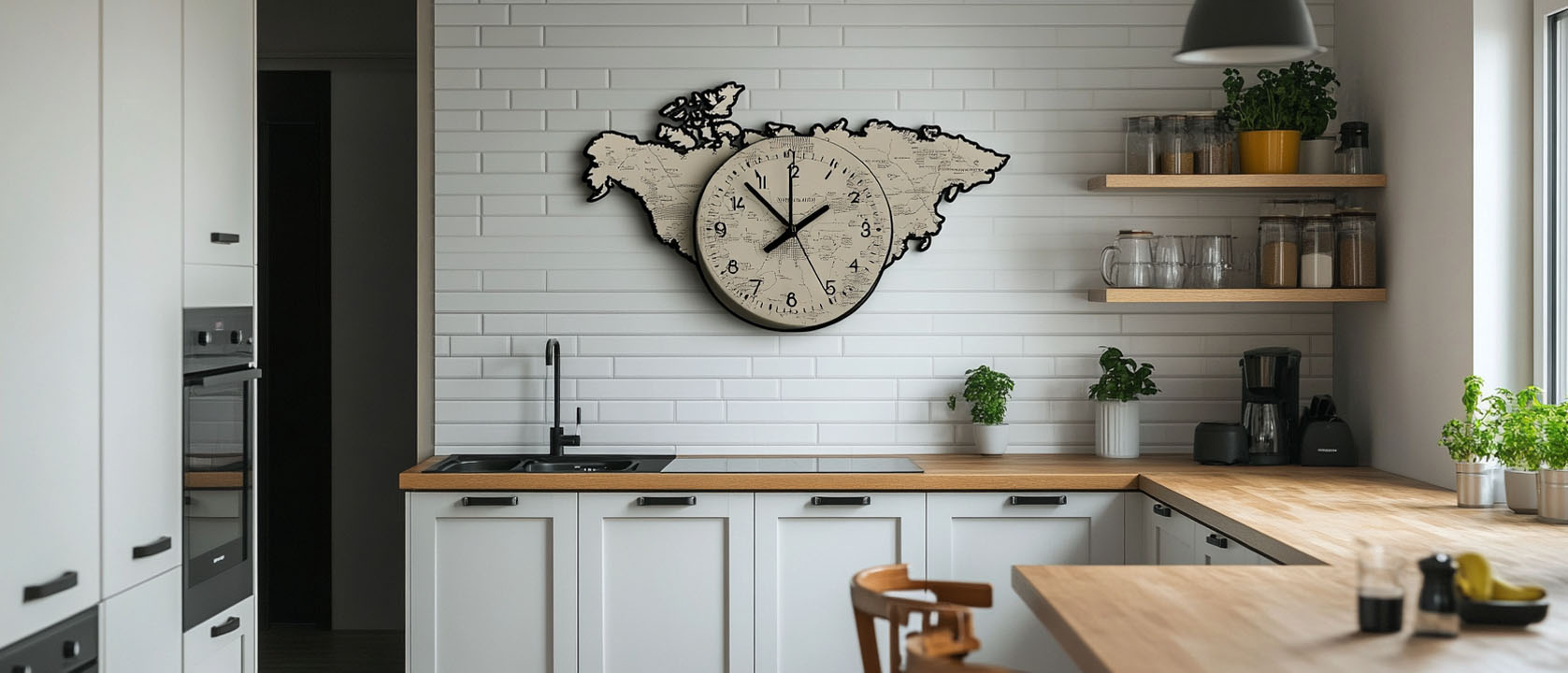 часы в скандинавском и ретро стиле