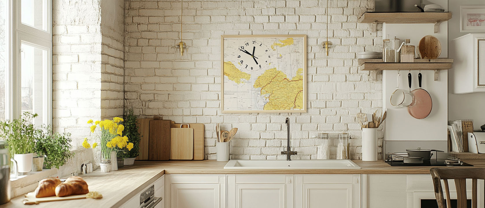 часы настенные патриотические с картой Украины