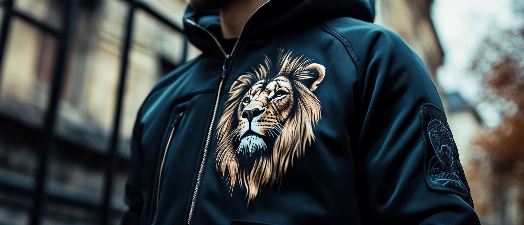 мужской кэжуал костюм со львом